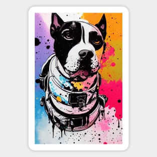 Astronaut pitbull profile Magnet